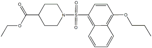 ethyl 1-[(4-propoxy-1-naphthyl)sulfonyl]-4-piperidinecarboxylate Structure