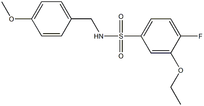 3-ethoxy-4-fluoro-N-(4-methoxybenzyl)benzenesulfonamide 구조식 이미지