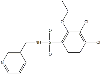 3,4-dichloro-2-ethoxy-N-(3-pyridinylmethyl)benzenesulfonamide 구조식 이미지
