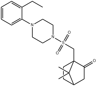 1-({[4-(2-ethylphenyl)-1-piperazinyl]sulfonyl}methyl)-7,7-dimethylbicyclo[2.2.1]heptan-2-one Structure