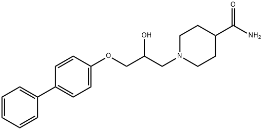 1-[3-([1,1'-biphenyl]-4-yloxy)-2-hydroxypropyl]-4-piperidinecarboxamide Structure