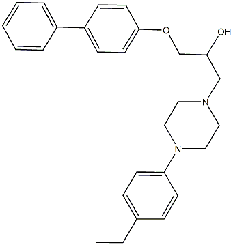 1-([1,1'-biphenyl]-4-yloxy)-3-[4-(4-ethylphenyl)-1-piperazinyl]-2-propanol Structure