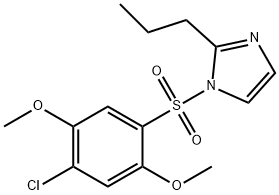 1-[(4-chloro-2,5-dimethoxyphenyl)sulfonyl]-2-propyl-1H-imidazole Structure