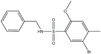 N-benzyl-5-bromo-2-methoxy-4-methylbenzenesulfonamide Structure