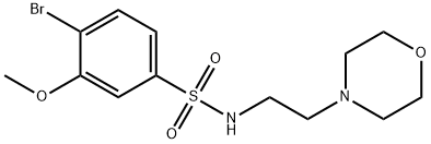 4-bromo-3-methoxy-N-[2-(4-morpholinyl)ethyl]benzenesulfonamide 구조식 이미지