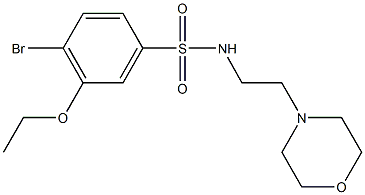 4-bromo-3-ethoxy-N-[2-(4-morpholinyl)ethyl]benzenesulfonamide 구조식 이미지