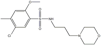 5-chloro-2-methoxy-4-methyl-N-[3-(4-morpholinyl)propyl]benzenesulfonamide Structure