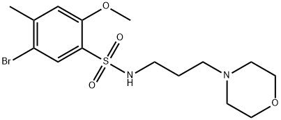5-bromo-2-methoxy-4-methyl-N-[3-(4-morpholinyl)propyl]benzenesulfonamide 구조식 이미지