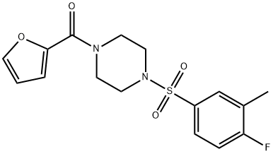 1-[(4-fluoro-3-methylphenyl)sulfonyl]-4-(2-furoyl)piperazine Structure