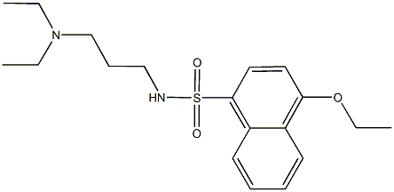 N-[3-(diethylamino)propyl]-4-ethoxy-1-naphthalenesulfonamide 구조식 이미지