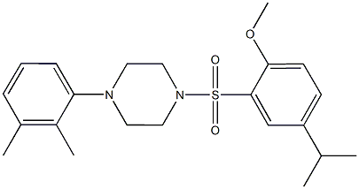 1-(2,3-dimethylphenyl)-4-[(5-isopropyl-2-methoxyphenyl)sulfonyl]piperazine Structure