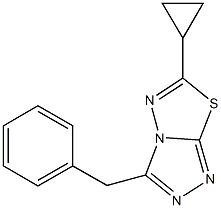 3-benzyl-6-cyclopropyl[1,2,4]triazolo[3,4-b][1,3,4]thiadiazole 구조식 이미지