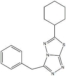 3-benzyl-6-cyclohexyl[1,2,4]triazolo[3,4-b][1,3,4]thiadiazole 구조식 이미지