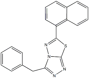 3-benzyl-6-(1-naphthyl)[1,2,4]triazolo[3,4-b][1,3,4]thiadiazole Structure