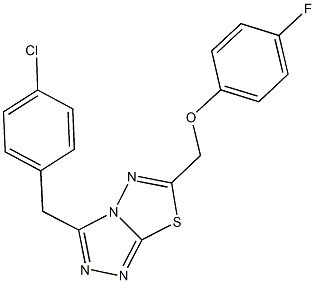 [3-(4-chlorobenzyl)[1,2,4]triazolo[3,4-b][1,3,4]thiadiazol-6-yl]methyl 4-fluorophenyl ether Structure