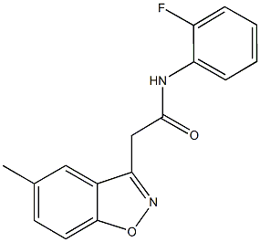 N-(2-fluorophenyl)-2-(5-methyl-1,2-benzisoxazol-3-yl)acetamide Structure