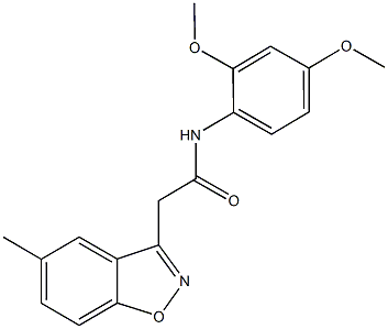 N-(2,4-dimethoxyphenyl)-2-(5-methyl-1,2-benzisoxazol-3-yl)acetamide Structure