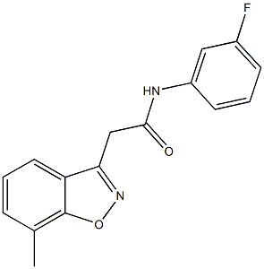 N-(3-fluorophenyl)-2-(7-methyl-1,2-benzisoxazol-3-yl)acetamide Structure