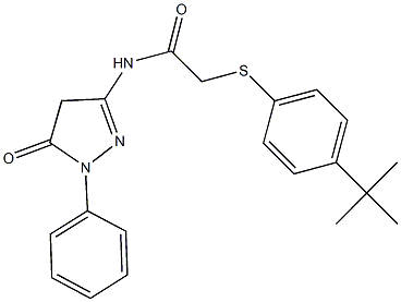 2-[(4-tert-butylphenyl)sulfanyl]-N-(5-oxo-1-phenyl-4,5-dihydro-1H-pyrazol-3-yl)acetamide Structure