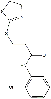 N-(2-chlorophenyl)-3-(4,5-dihydro-1,3-thiazol-2-ylsulfanyl)propanamide Structure