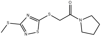 3-(methylsulfanyl)-5-{[2-oxo-2-(1-pyrrolidinyl)ethyl]sulfanyl}-1,2,4-thiadiazole Structure