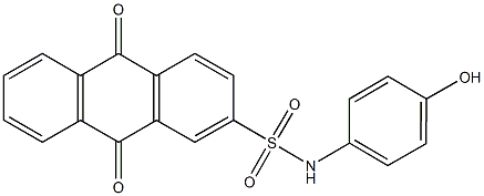 N-(4-hydroxyphenyl)-9,10-dioxo-9,10-dihydro-2-anthracenesulfonamide Structure