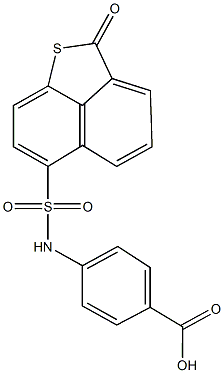 4-{[(2-oxo-2H-naphtho[1,8-bc]thien-6-yl)sulfonyl]amino}benzoic acid 구조식 이미지