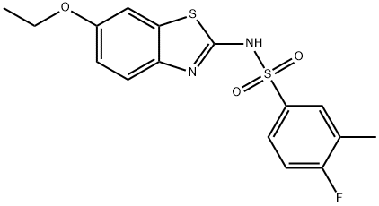 N-(6-ethoxy-1,3-benzothiazol-2-yl)-4-fluoro-3-methylbenzenesulfonamide 구조식 이미지