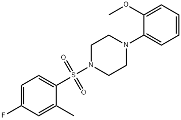 2-{4-[(4-fluoro-2-methylphenyl)sulfonyl]-1-piperazinyl}phenyl methyl ether 구조식 이미지