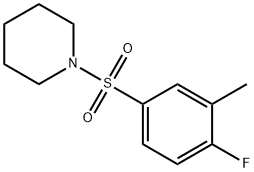 1-[(4-fluoro-3-methylphenyl)sulfonyl]piperidine 구조식 이미지
