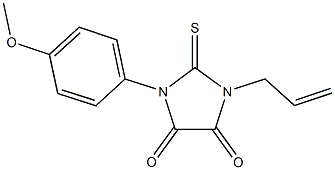 1-allyl-3-(4-methoxyphenyl)-2-thioxoimidazolidine-4,5-dione Structure