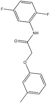 N-(2,5-difluorophenyl)-2-(3-methylphenoxy)acetamide 구조식 이미지