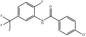 4-chloro-N-[2-fluoro-5-(trifluoromethyl)phenyl]benzamide Structure