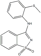 N-(1,1-dioxido-1,2-benzisothiazol-3-yl)-N-[2-(methylsulfanyl)phenyl]amine 구조식 이미지