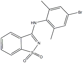 N-(4-bromo-2,6-dimethylphenyl)-N-(1,1-dioxido-1,2-benzisothiazol-3-yl)amine 구조식 이미지