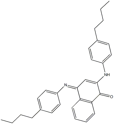 2-(4-butylanilino)-4-[(4-butylphenyl)imino]-1(4H)-naphthalenone Structure
