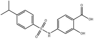 2-hydroxy-4-{[(4-isopropylphenyl)sulfonyl]amino}benzoic acid Structure