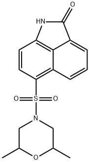 6-[(2,6-dimethyl-4-morpholinyl)sulfonyl]benzo[cd]indol-2(1H)-one 구조식 이미지