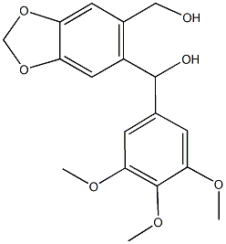 [6-(hydroxymethyl)-1,3-benzodioxol-5-yl](3,4,5-trimethoxyphenyl)methanol Structure