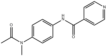 N-{4-[acetyl(methyl)amino]phenyl}isonicotinamide 구조식 이미지