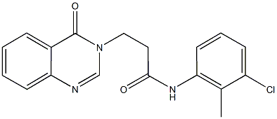 N-(3-chloro-2-methylphenyl)-3-(4-oxo-3(4H)-quinazolinyl)propanamide Structure
