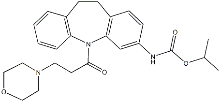 isopropyl 5-[3-(4-morpholinyl)propanoyl]-10,11-dihydro-5H-dibenzo[b,f]azepin-3-ylcarbamate Structure