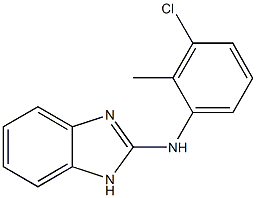 N-(1H-benzimidazol-2-yl)-N-(3-chloro-2-methylphenyl)amine 구조식 이미지