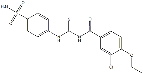 4-({[(3-chloro-4-ethoxybenzoyl)amino]carbothioyl}amino)benzenesulfonamide 구조식 이미지