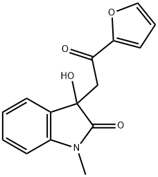 3-[2-(2-furyl)-2-oxoethyl]-3-hydroxy-1-methyl-1,3-dihydro-2H-indol-2-one Structure