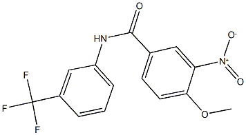 3-nitro-4-methoxy-N-[3-(trifluoromethyl)phenyl]benzamide Structure