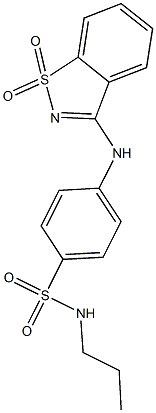 4-[(1,1-dioxido-1,2-benzisothiazol-3-yl)amino]-N-propylbenzenesulfonamide Structure