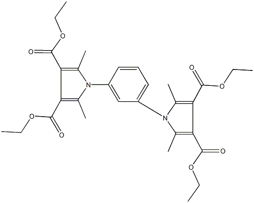 diethyl 1-{3-[3,4-bis(ethoxycarbonyl)-2,5-dimethyl-1H-pyrrol-1-yl]phenyl}-2,5-dimethyl-1H-pyrrole-3,4-dicarboxylate Structure