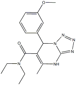 N,N-diethyl-7-(3-methoxyphenyl)-5-methyl-4,7-dihydrotetraazolo[1,5-a]pyrimidine-6-carboxamide Structure