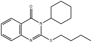 2-(butylsulfanyl)-3-cyclohexyl-4(3H)-quinazolinone Structure